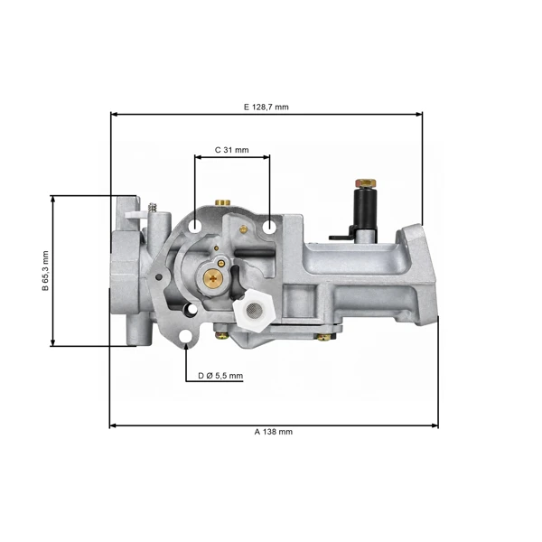 Vergaser für Briggs & Stratton-Motoren mit einer Leistung von 11,0 PS - 13,0 PS horizontale Welle (OEM 498298 692784 495951 495426 490533)