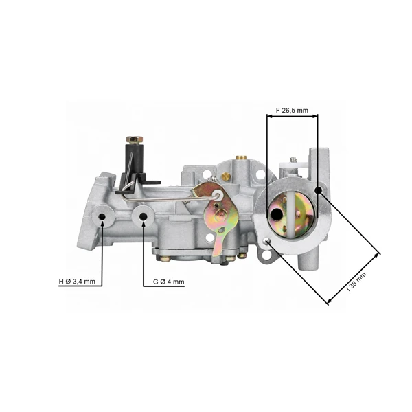 Vergaser für Briggs & Stratton-Motoren mit einer Leistung von 11,0 PS - 13,0 PS horizontale Welle (OEM 498298 692784 495951 495426 490533)