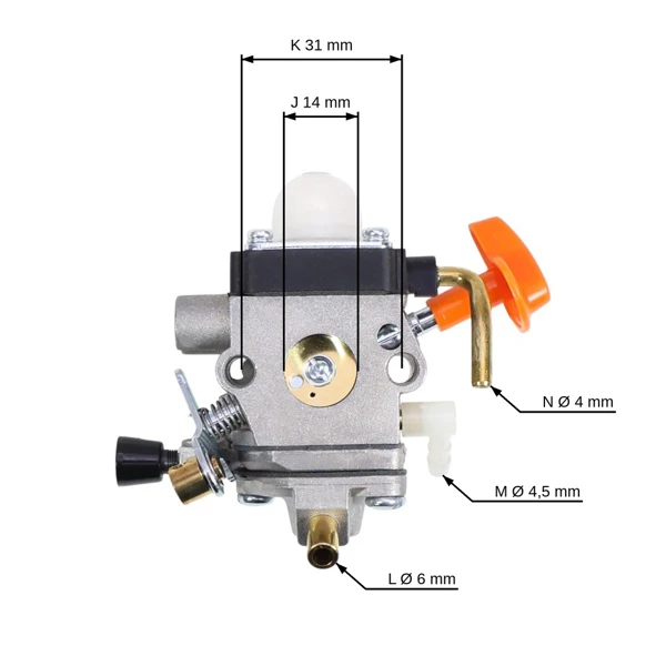 Vergaser für Freischneider Stihl FS87 FS87R FS100 FS100R FS100RX FS110 FS110R FS110X FS110RX FS90 FS90R KM100R KM110R HT100 HT101 Aktionsset 8 Teile (OEM Zama C1Q-S 41801200611)