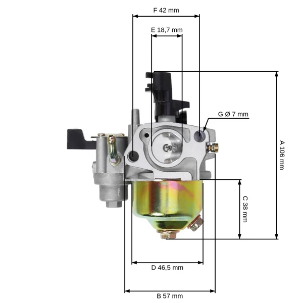 Vergaser für Honda GX140 Motoren GX160 GX200 Leistung 5,5 PS - 6,5 PS (OEM 16100-ZH8-W61 16100-ZH7-W51)