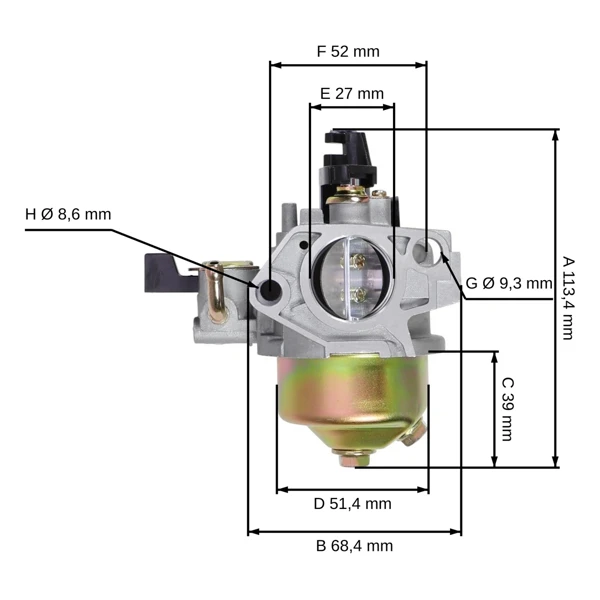 Vergaser für Honda GX340 Motoren (OEM 16100-ZE3-V00 16100-ZE3-V01 16100ZE3V01)