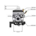Vergaser für Honda GX35 GX35NT HHT35 HHT35S Motoren (OEM 16100Z0Z034 16100-Z0Z-815 16100-Z0Z-034)