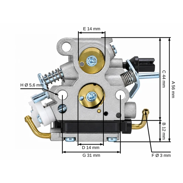 Vergaser für Kettensägen Husqvarna 135 140 435 435E 440 Jonsered CS2240 CS2240 II CS2240 S II McCulloch CS350 CS390 CS410 (OEM 506450501)
