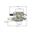 Vergaser für Kettensägen Husqvarna 340 345 346XP 350 351 Jonsered 2141 2145 2149 2150 CS2141 CS2145 CS2150 (OEM 503281812)