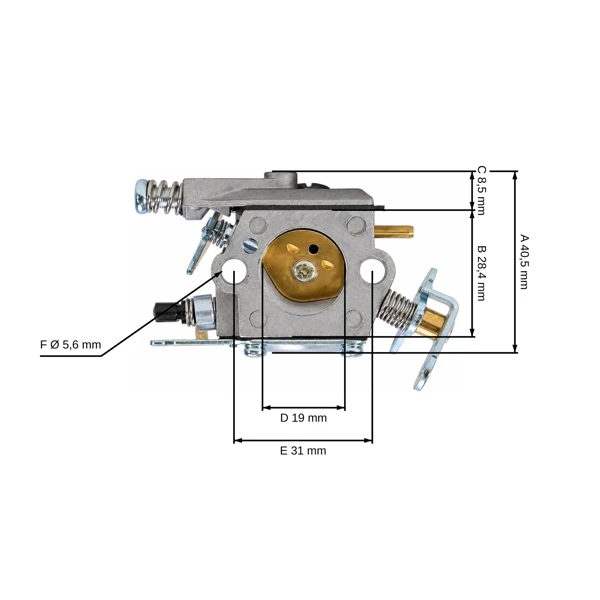 Vergaser für Kettensägen Partner 350 351 352 370 371 390 391 401 420 Jonsered 2035 CS2137 Poulan 2250 2450 2550 McCulloch Mac Cat 442 (OEM 530071821)