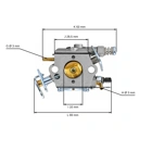 Vergaser für Kettensägen Partner 350 351 352 370 371 390 391 401 420 Jonsered 2035 CS2137 Poulan 2250 2450 2550 McCulloch Mac Cat 442 (OEM 530071821)