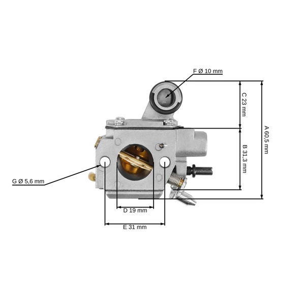 Vergaser für Kettensägen Stihl MS341 MS361 (OEM 11351200601)