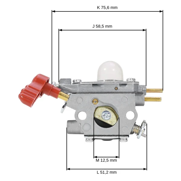 Vergaser für MTD M2560 MS2550 MS2560 Craftsman 316240320 316711170 316711171 Troy-Bilt TB2040XP TB2044XP TB2MB TB430 Murray M2560 MS2550 MS2560 MS9900 Freischneider (OEM 753-06288)