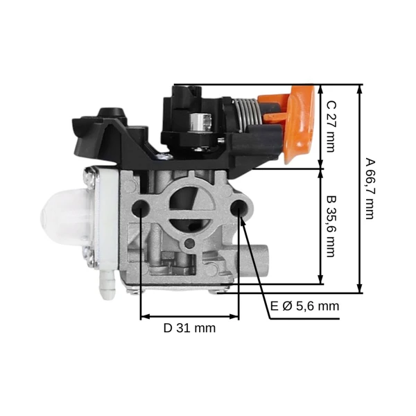 Vergaser für Stihl FS94R HL91 HL92 HL94 KM94 SP92 Typ Zama RX2-S243A (OEM 41491200602)