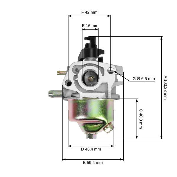 Vergaser für Zongshen NP100 Motoren (OEM 100052967)