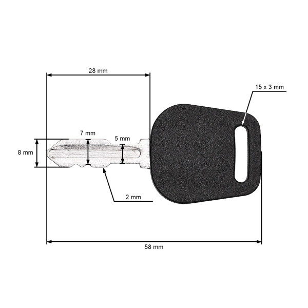 Zündschlüssel für Gartentraktoren Husqvarna Partner Jonsered McCulloch Poulan Craftsman AYP Bolens John Deere Murray MTD (OEM 532140401 GY20680)